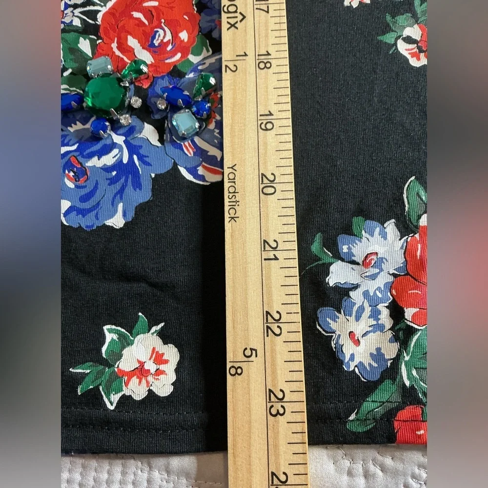Tory Burch Floral Embellished T-Shirt - Size L